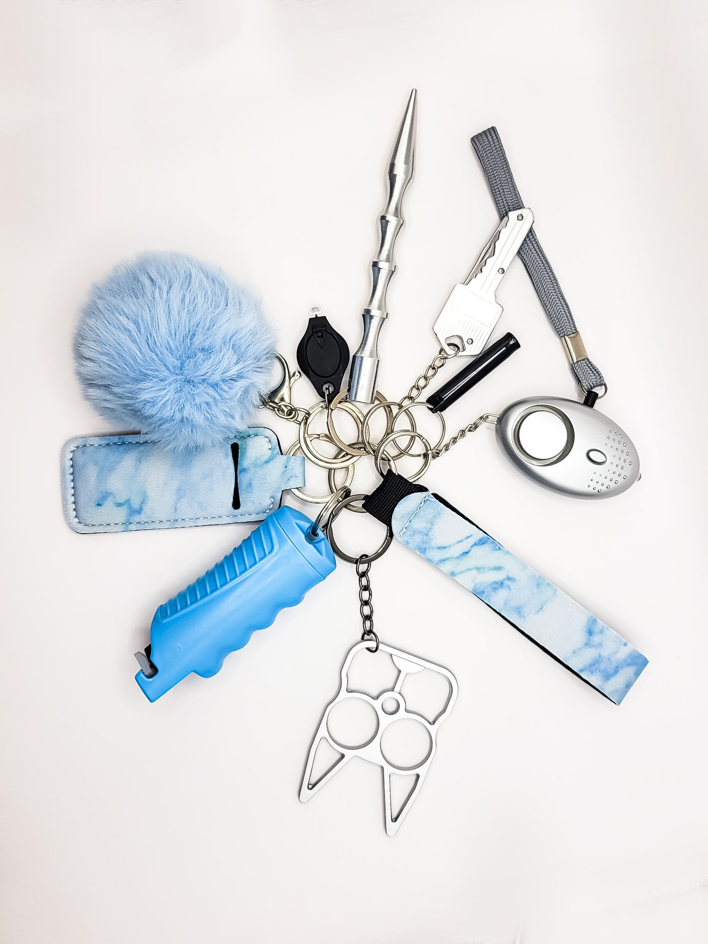 Marble Self-Defense Keychain Gift Set (BLUE)