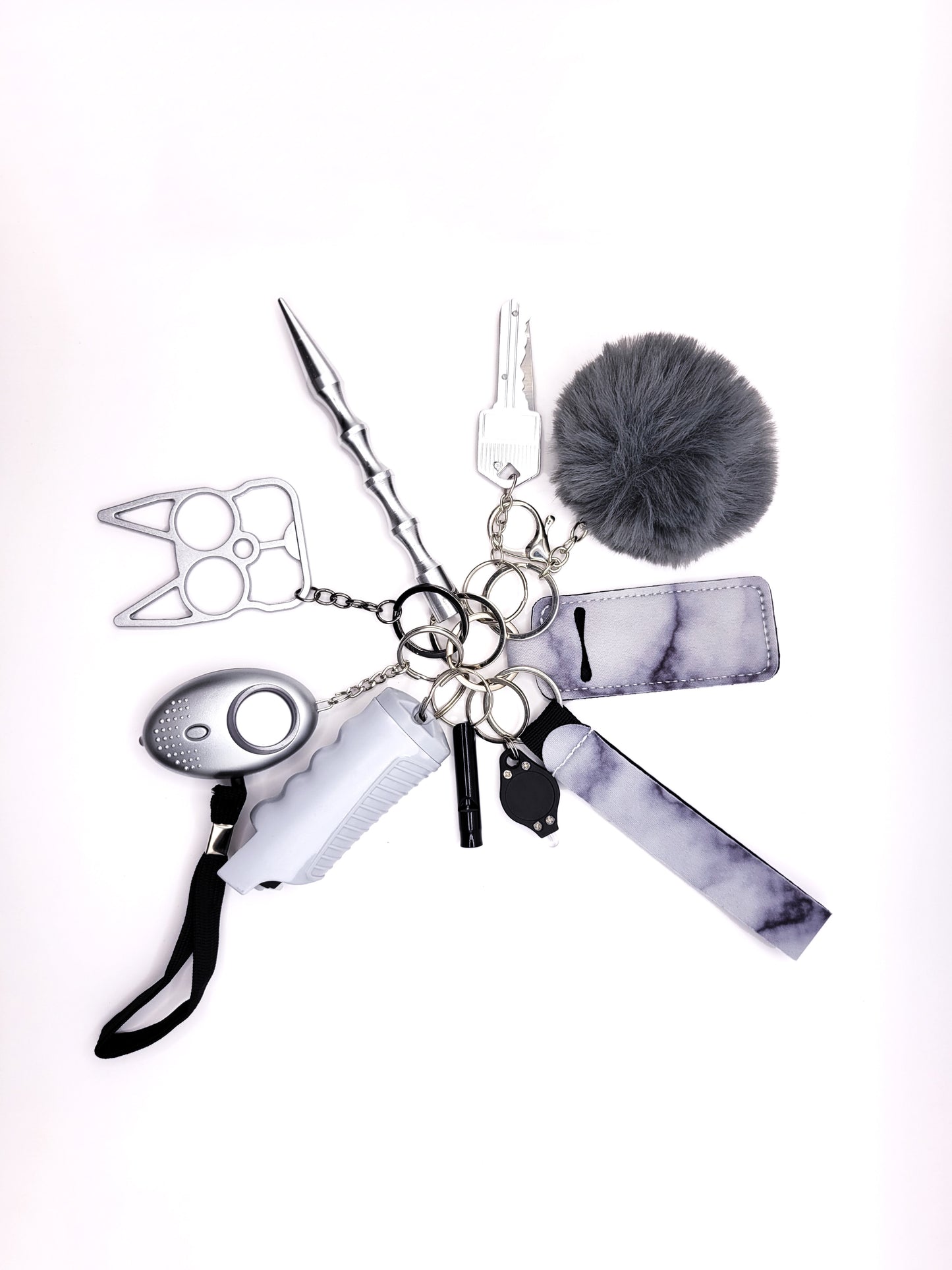 Marble Self-Defense Keychain Gift Set (GREY)