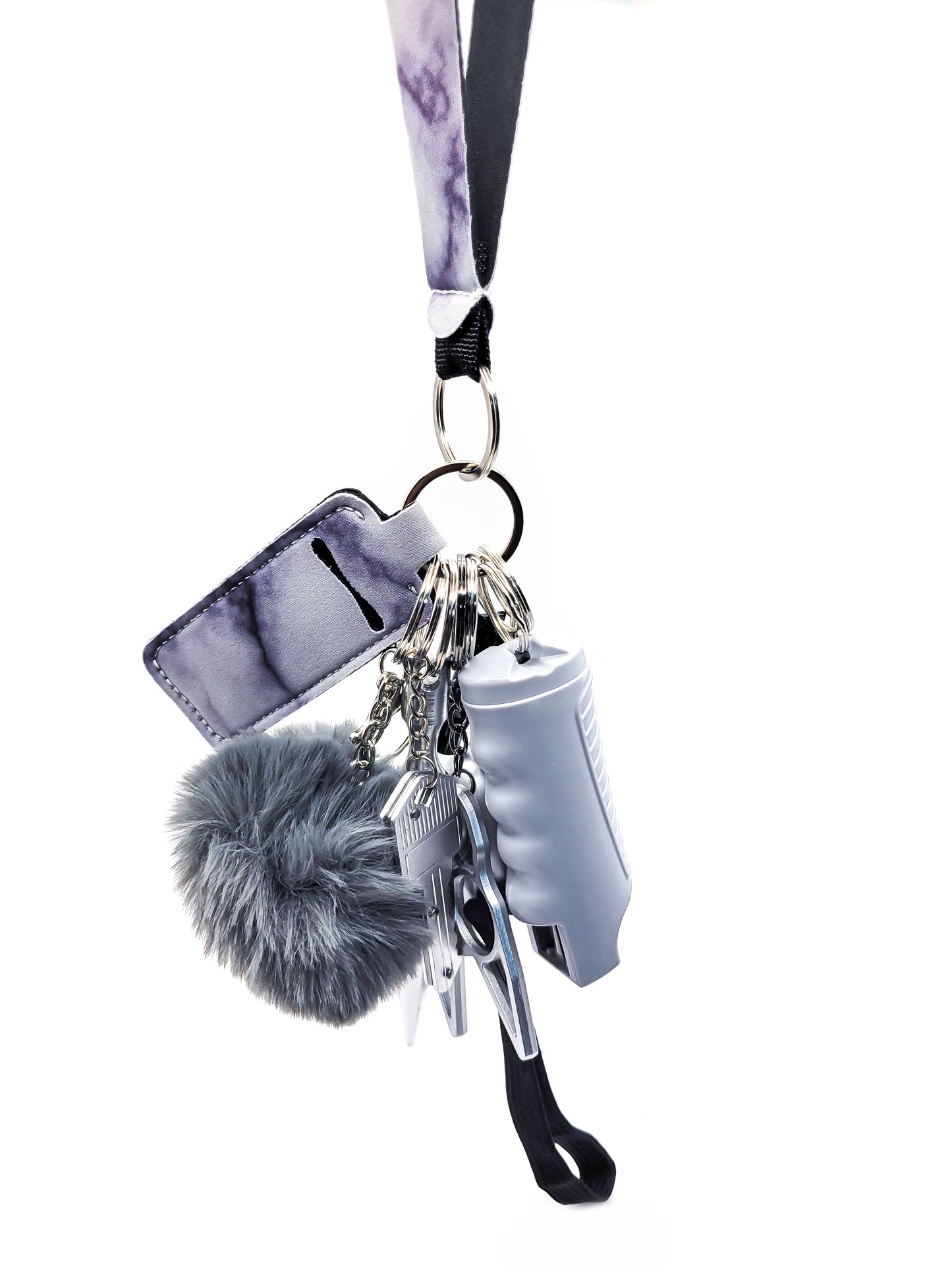 Marble Self-Defense Keychain Gift Set (GREY)