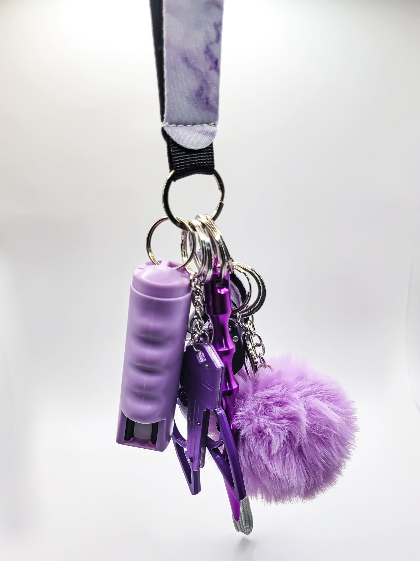 Marble Self-Defense Keychain Gift Set (PURPLE)