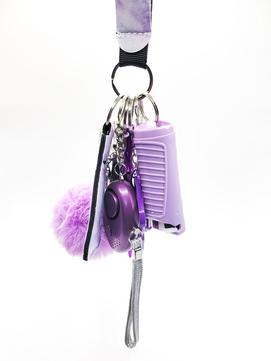 Marble Self-Defense Keychain Gift Set (PURPLE)