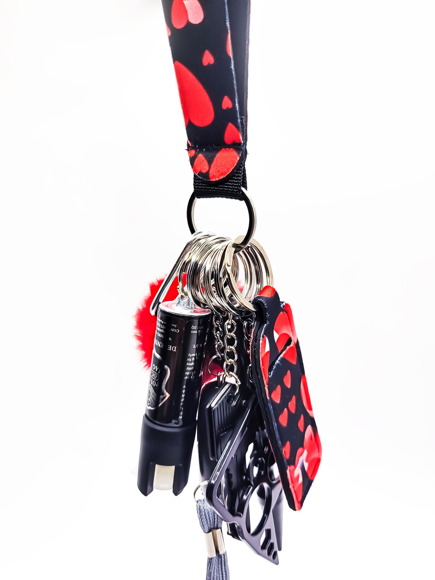 Self-Defense Keychain Gift Set (HEARTS-BLACK)