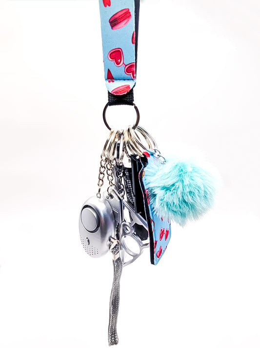 Self-Defense Keychain Gift Set (HEART GLASSES)