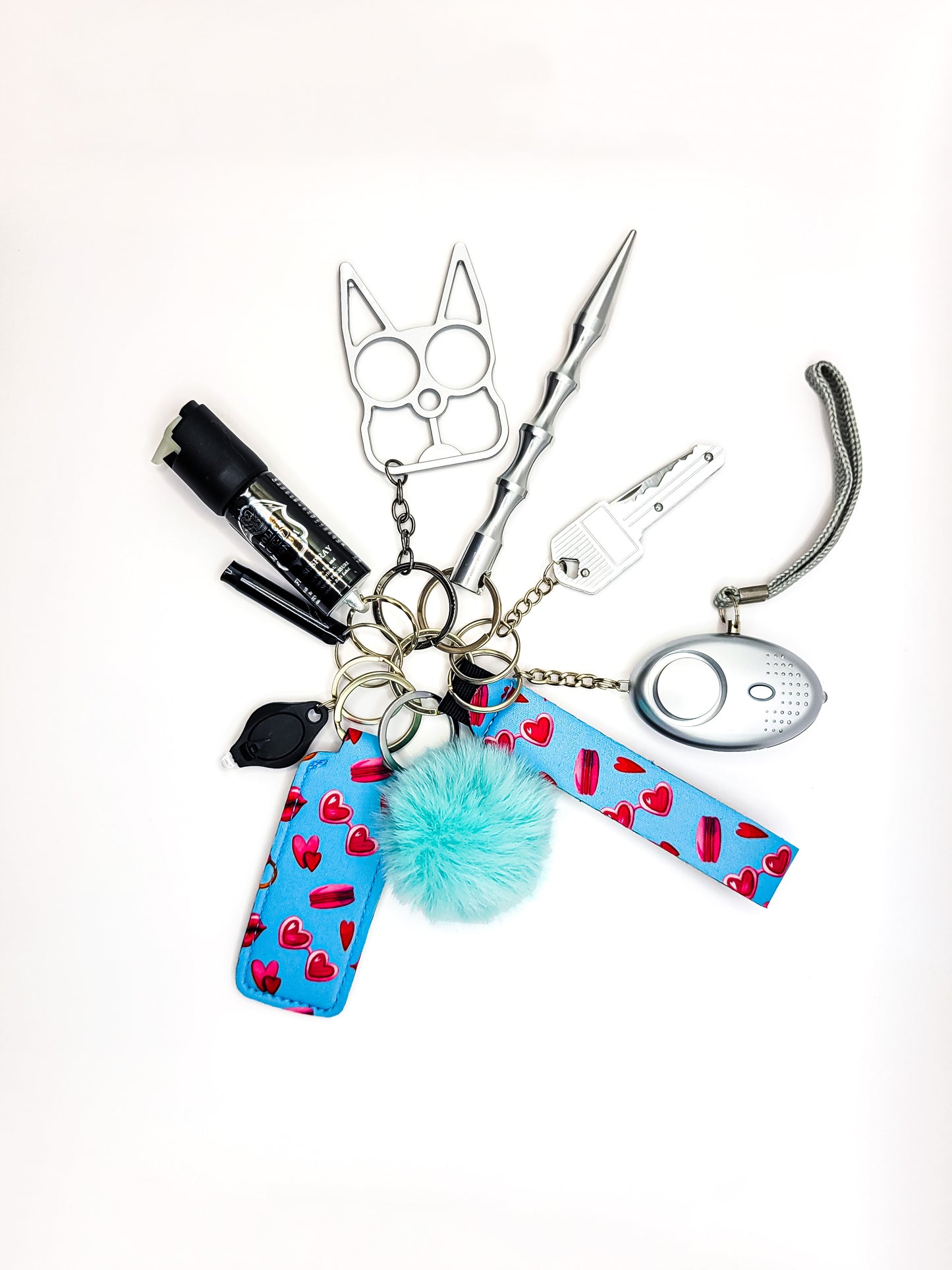 Self-Defense Keychain Gift Set (HEART GLASSES)