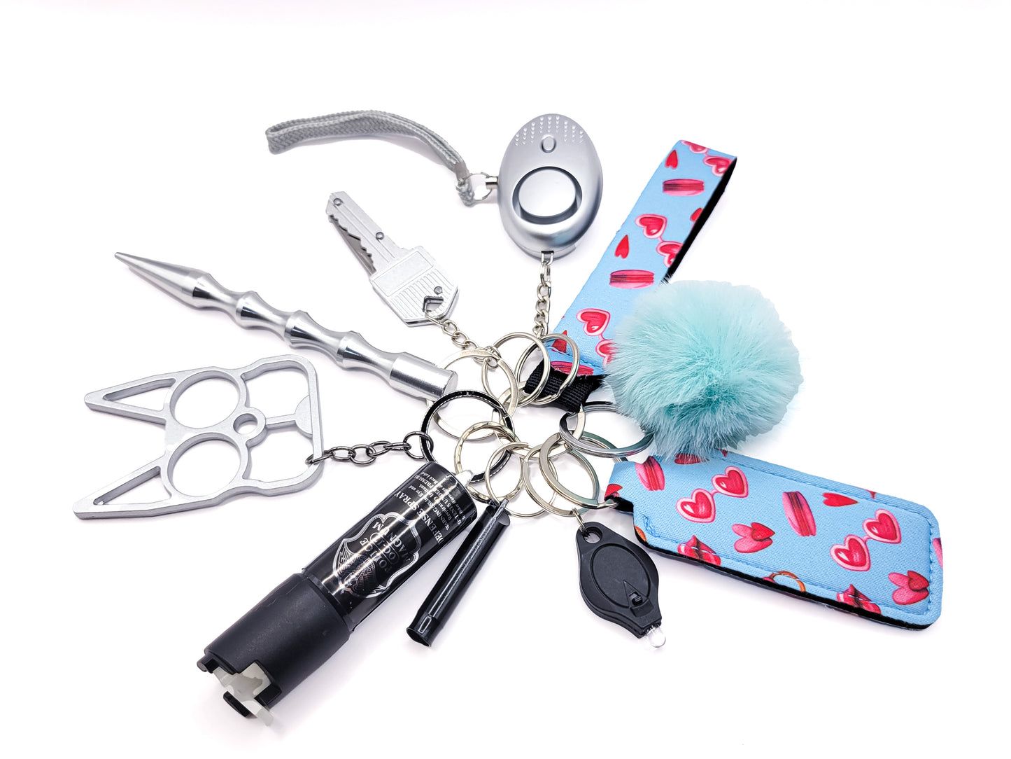 Self-Defense Keychain Gift Set (HEART GLASSES)