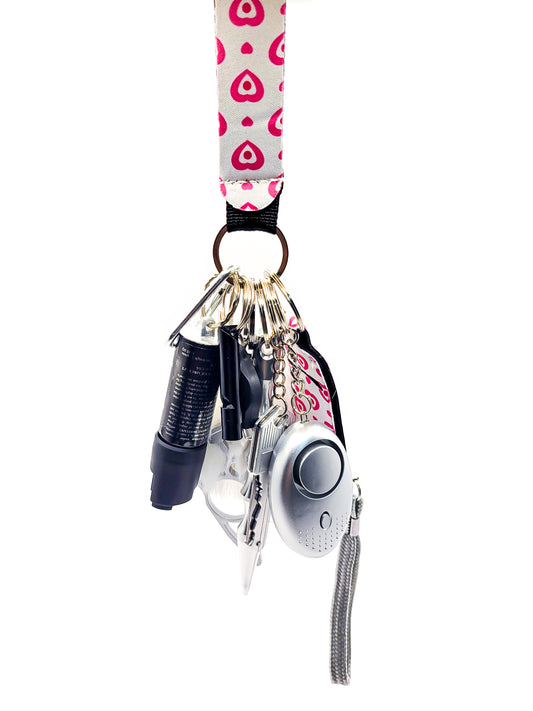 Self-Defense Keychain Gift Set (PINK HEARTS)