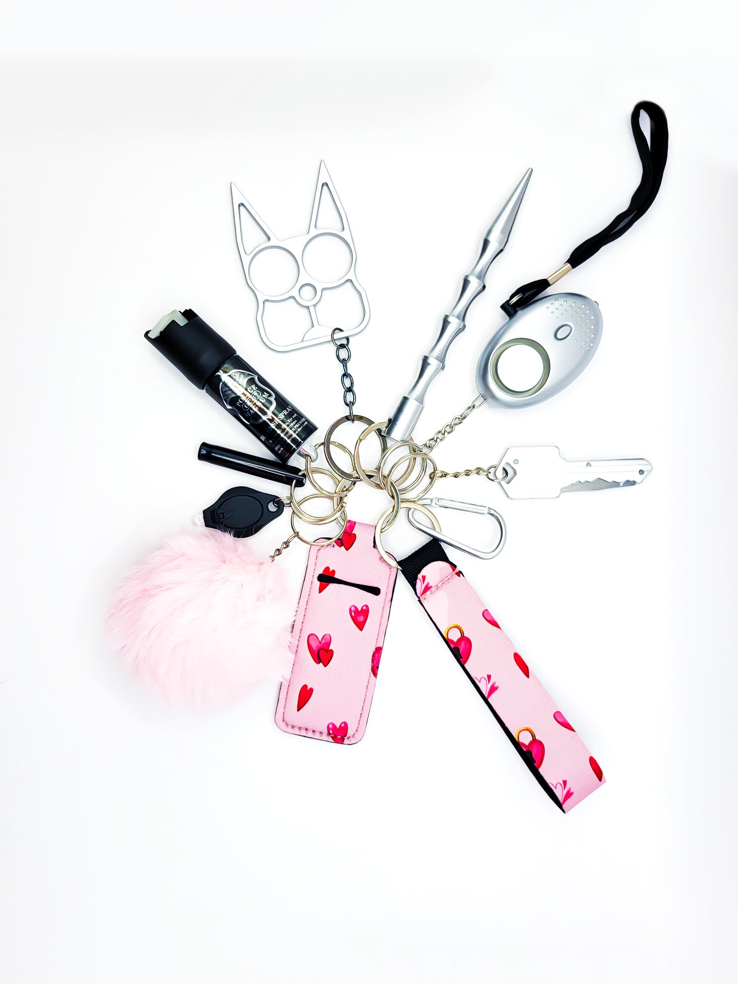 Self-Defense Keychain Gift Set (HEART & KEY)