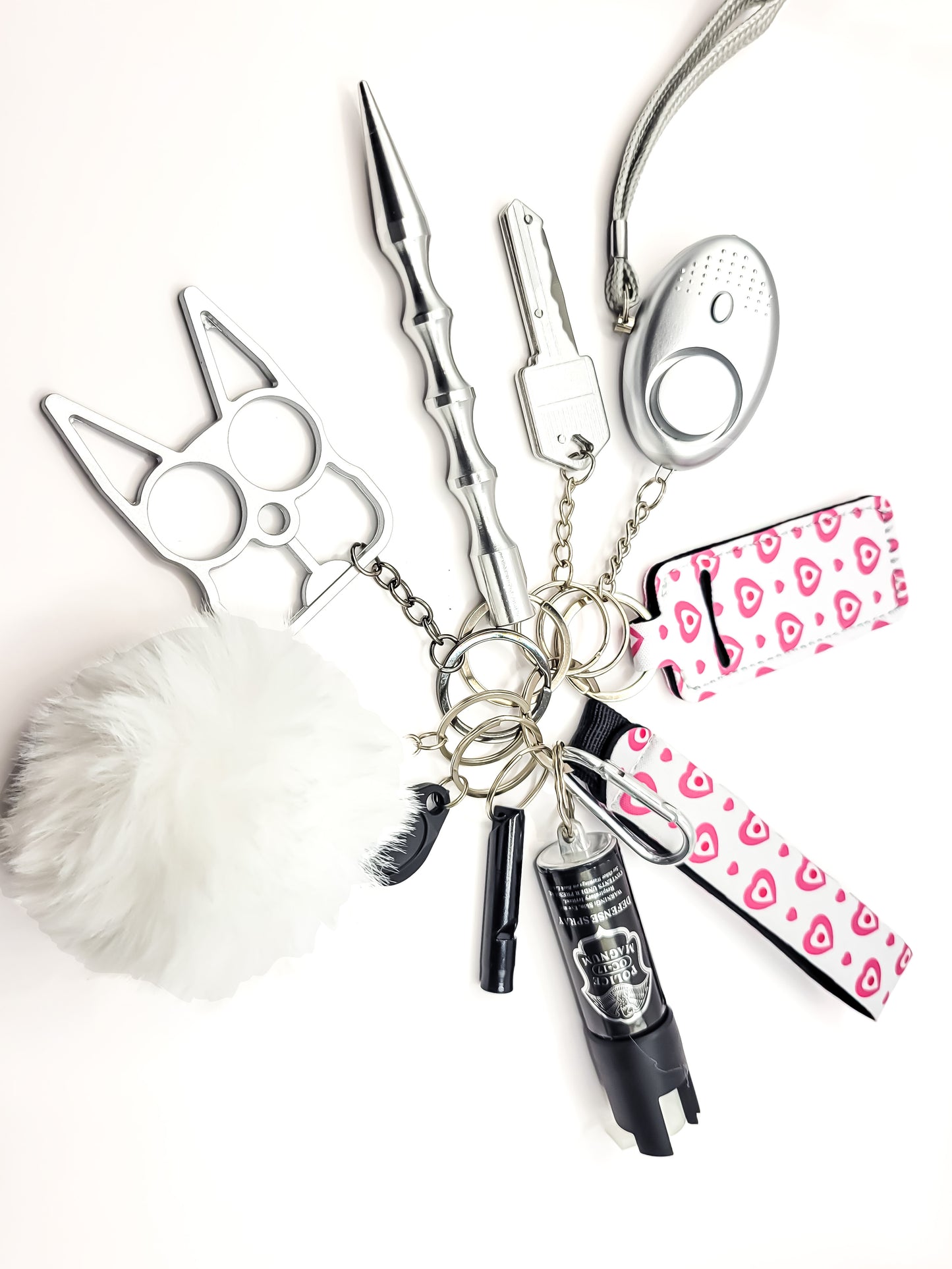 Self-Defense Keychain Gift Set (PINK HEARTS)