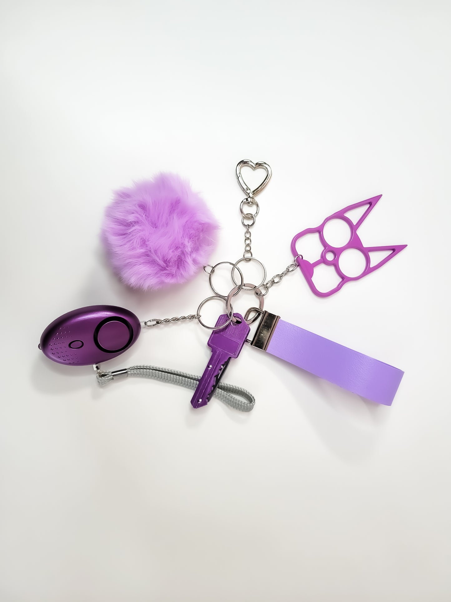 KIYA 6-Piece Self-Defense Keychain (Purple)