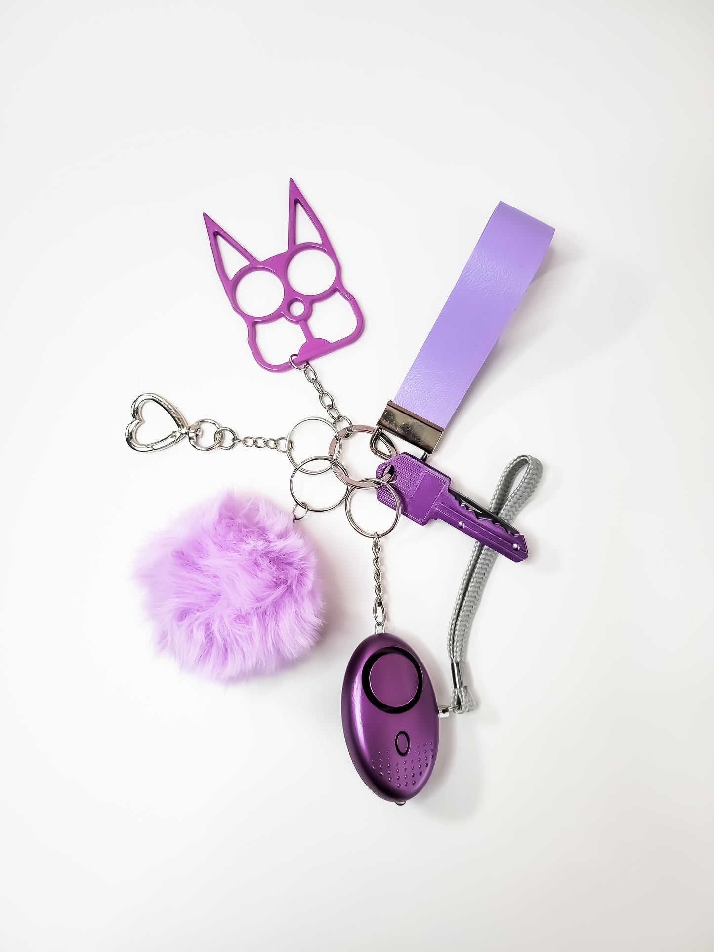 KIYA 6-Piece Self-Defense Keychain (Purple)