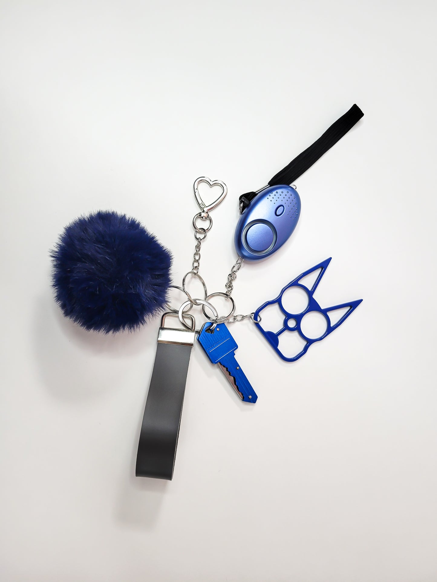 KIYA 6-Piece Self-Defense Keychain (Navy Blue)