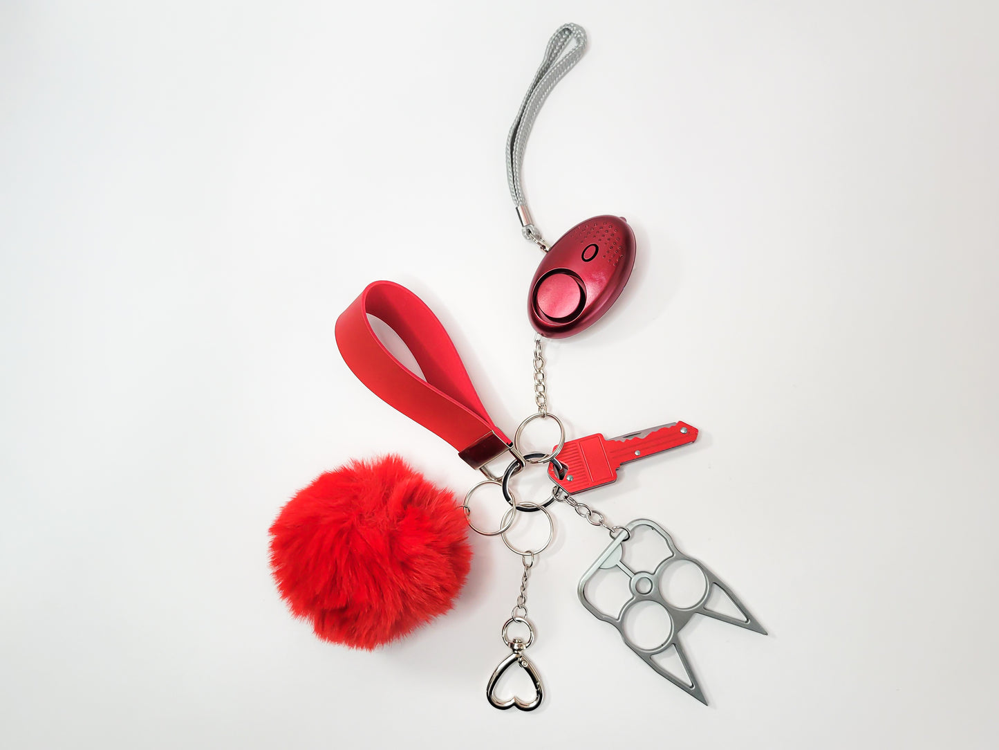 KIYA 6-Piece Safety Keychain (Red)