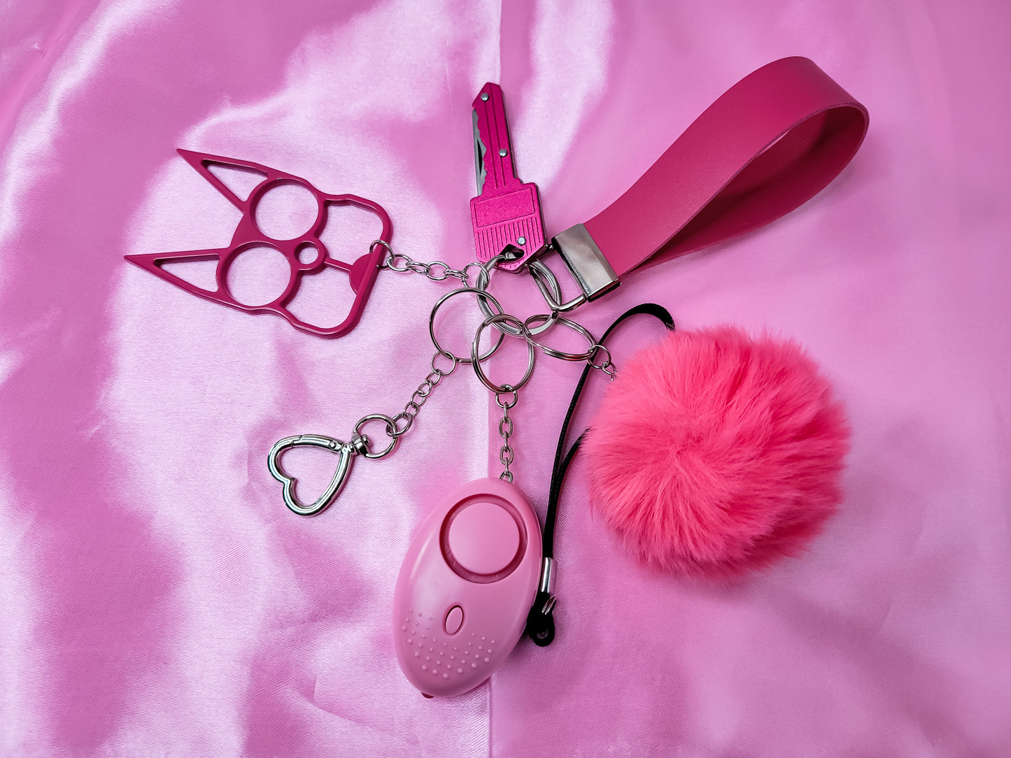 KIYA 6-Piece Self-Defense Keychain (Hot Pink)