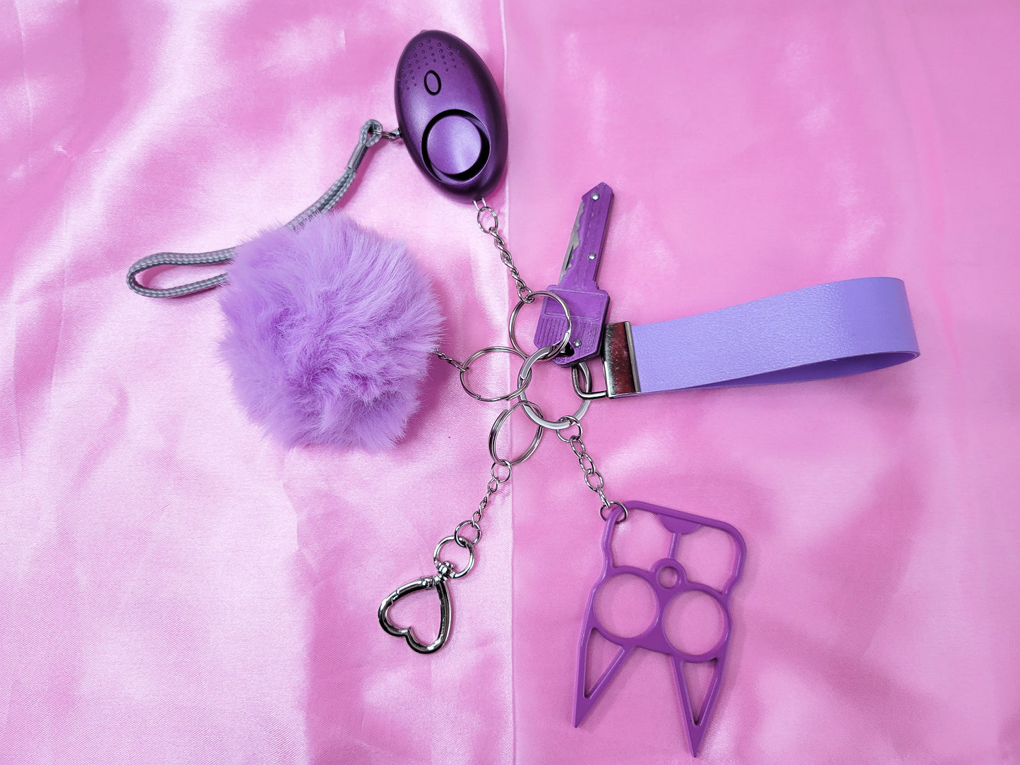 KIYA 6-Piece Self-Defense Keychain (Purple)