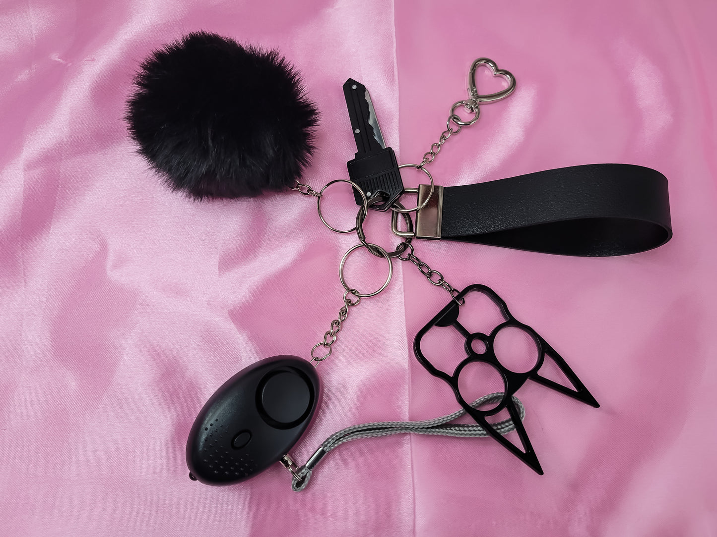 KIYA 6-Piece Self-Defense Keychain (Black)