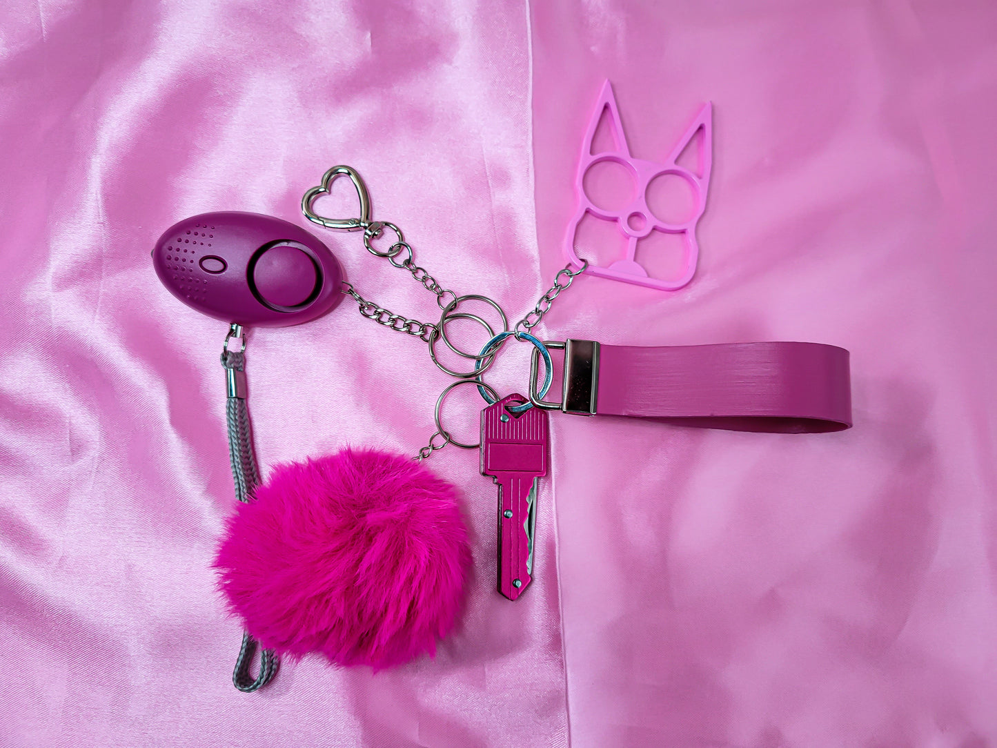 KIYA 6-Piece Self-Defense Keychain (Passion Pink)