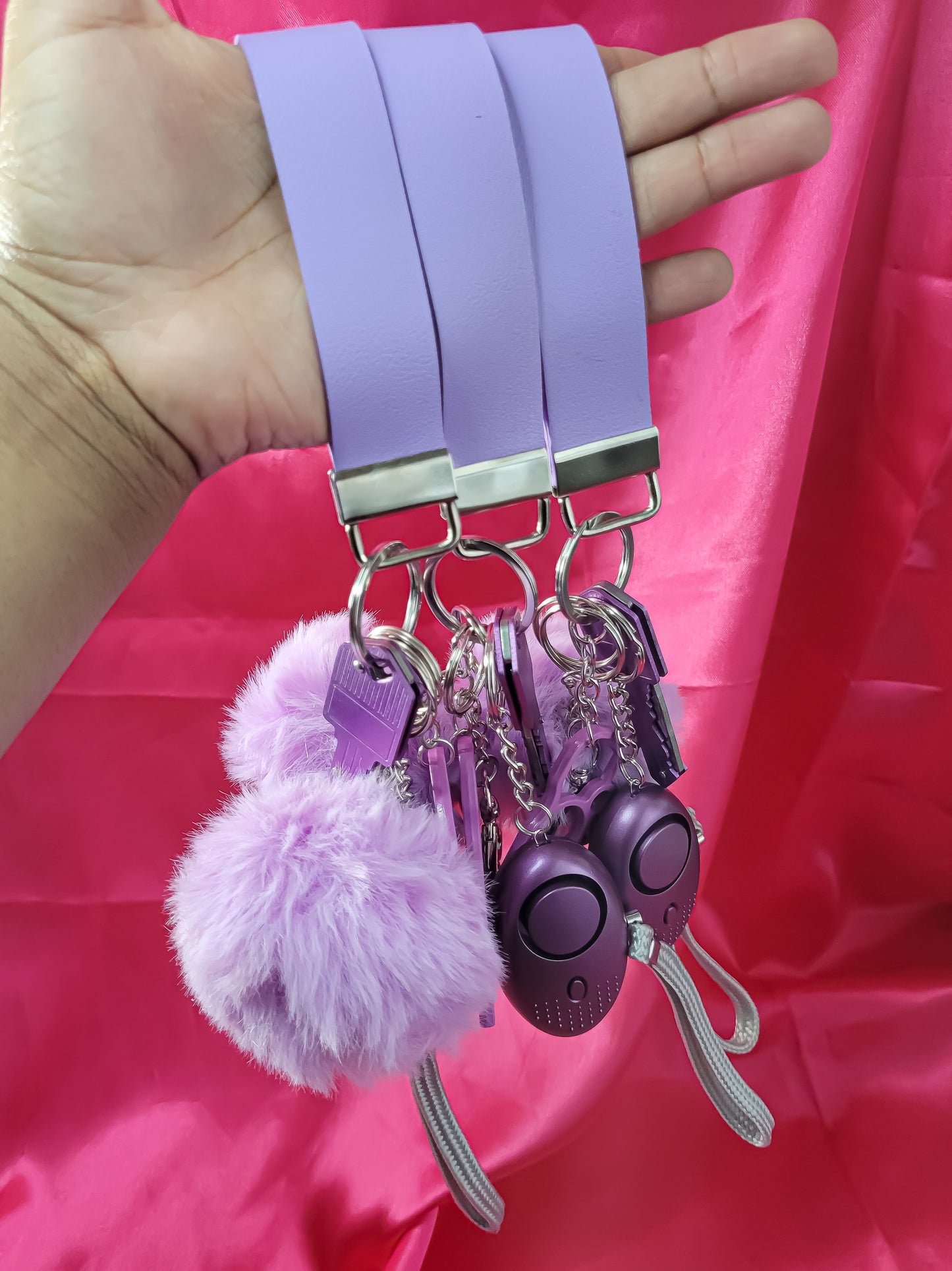 KIYA 6-Piece Self-Defense Keychain (Purple)