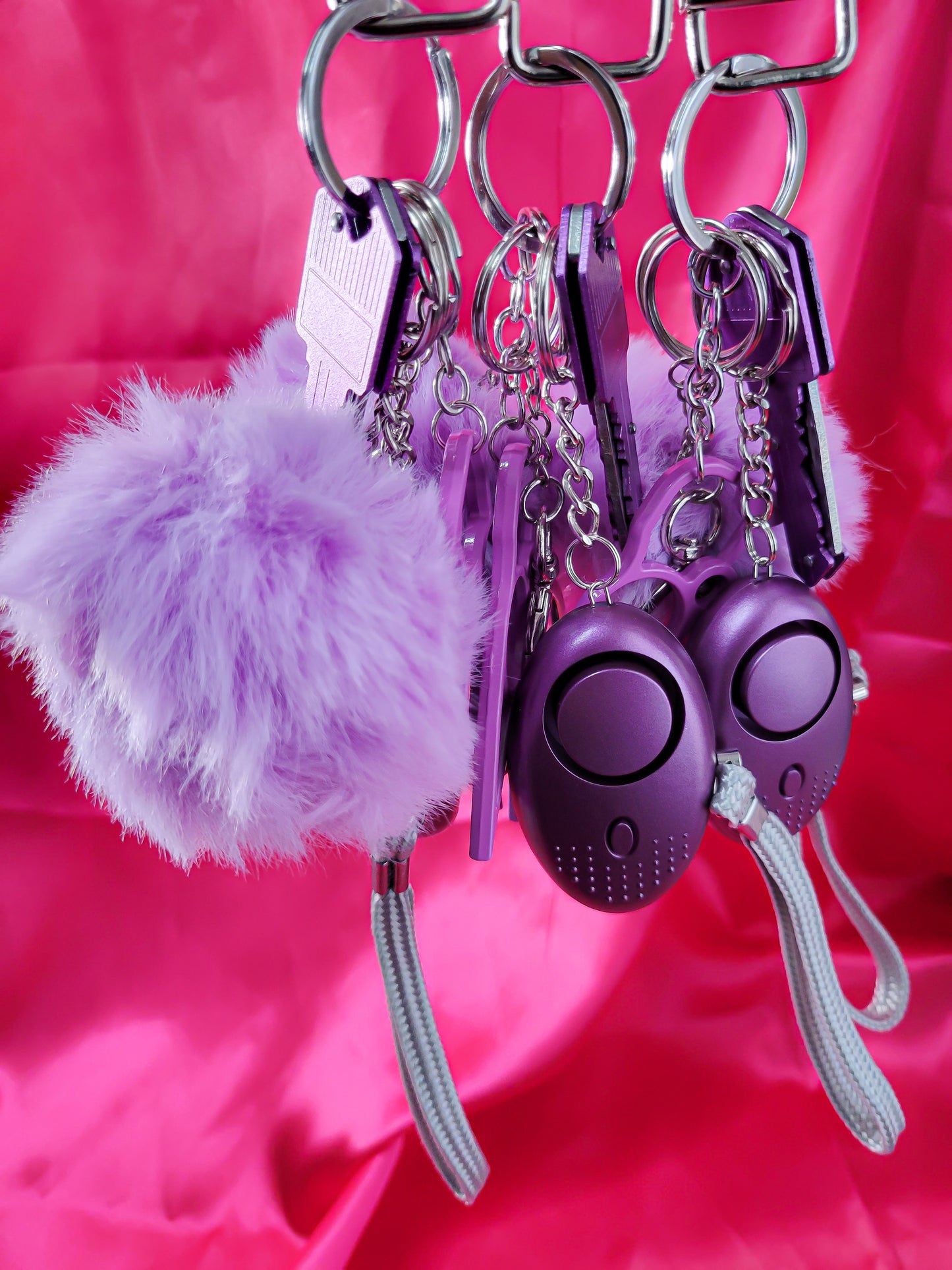 KIYA 6-Piece Self-Defense Keychain (Purple)