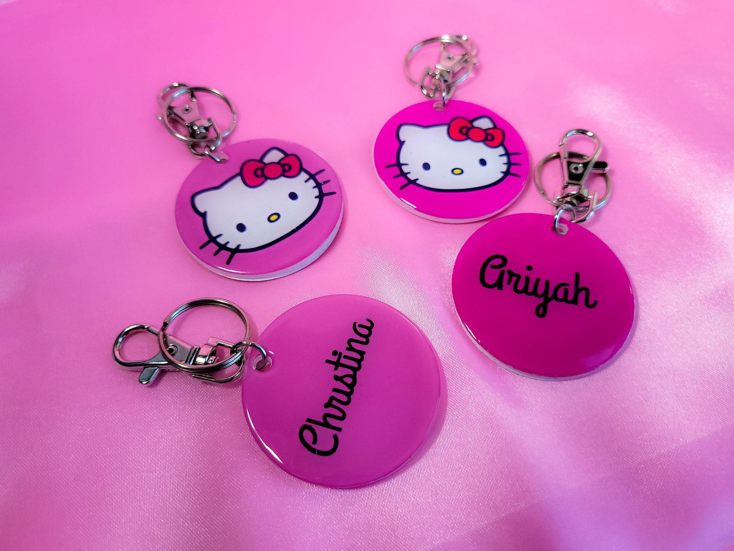 Hello Kitty Personalized Resin Keychain Charms | Customizable Kawaii Gifts for her