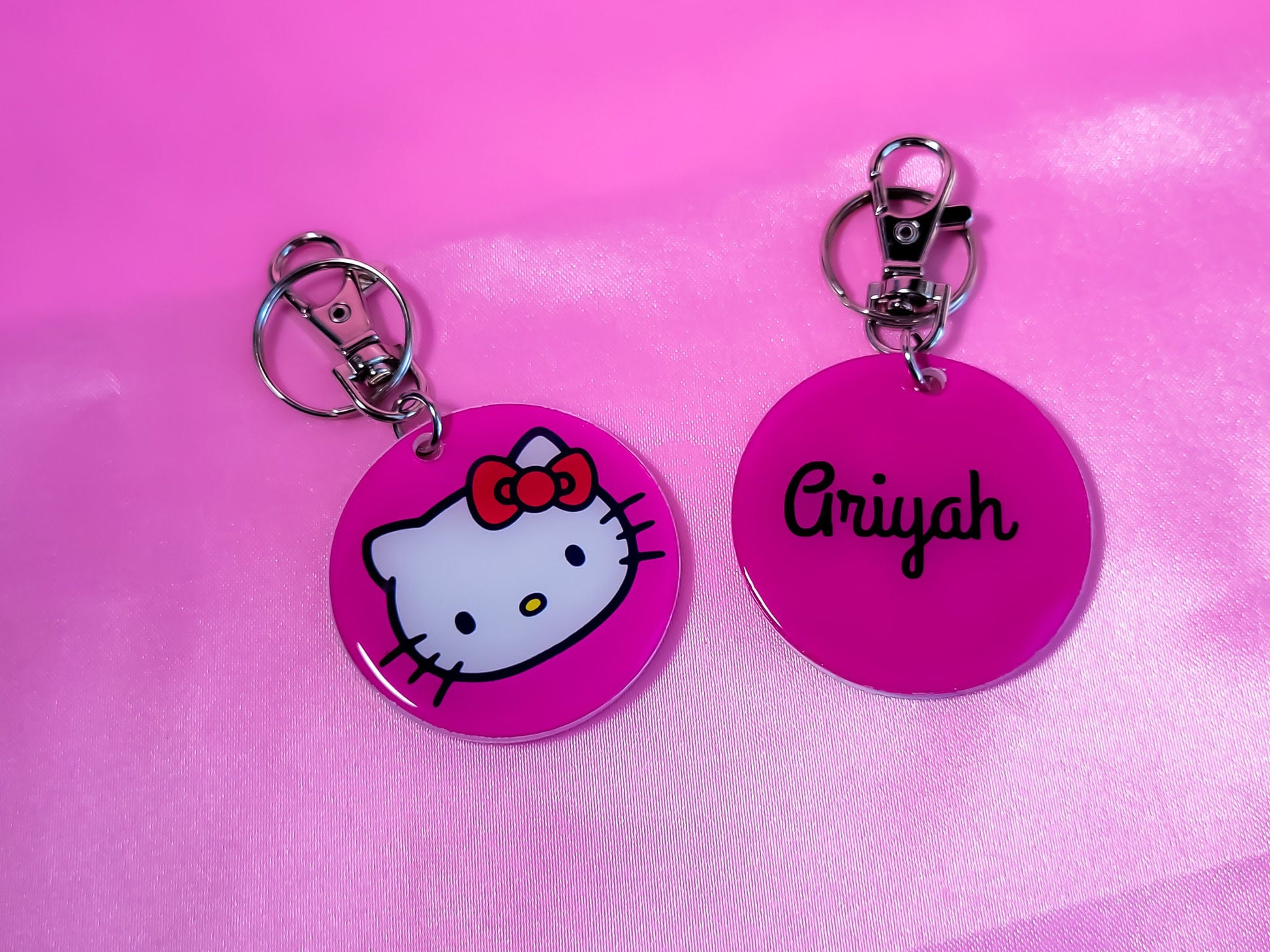 Hello Kitty Personalized Resin Keychain Charms | Customizable Kawaii Gifts for her