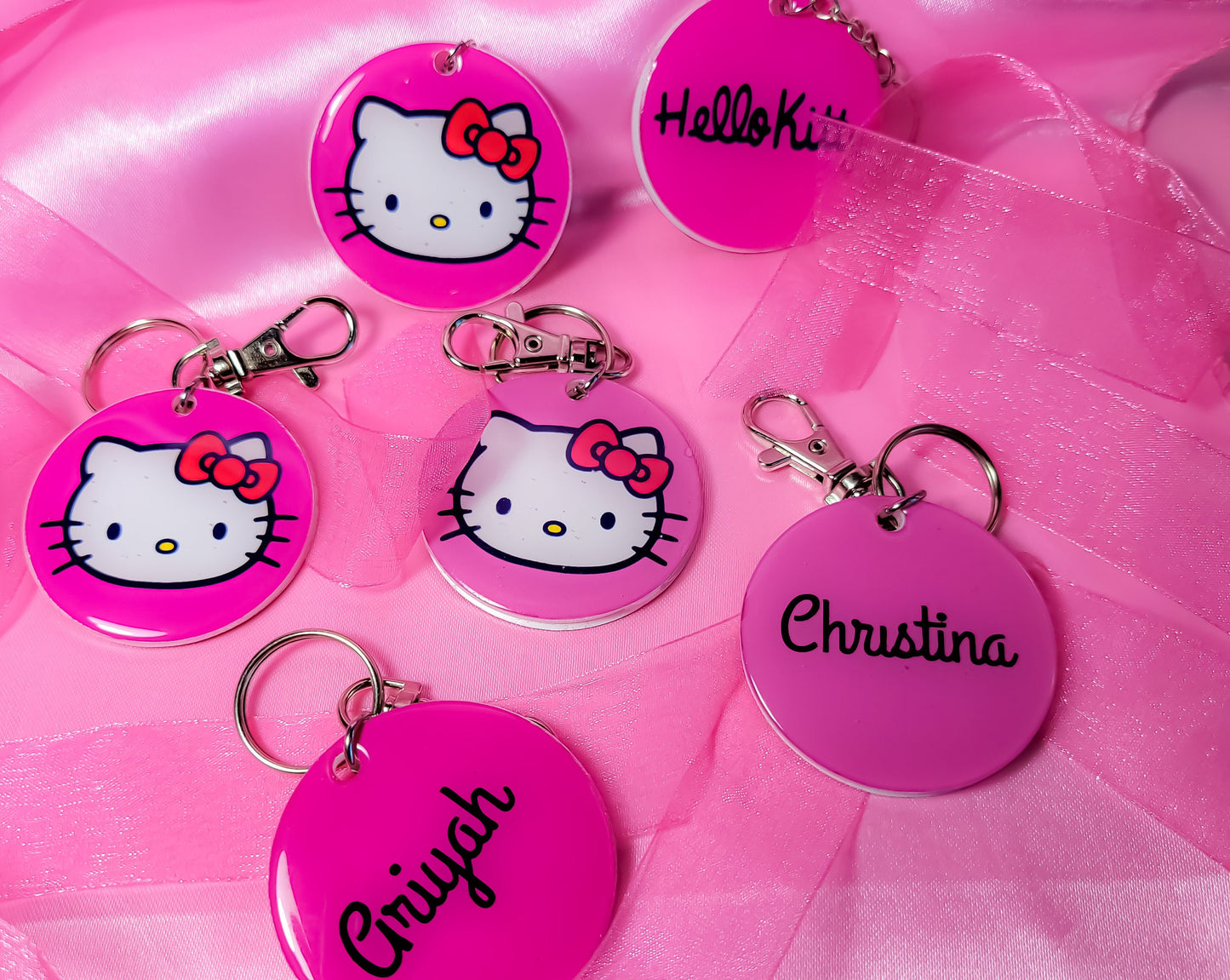 Hello Kitty Personalized Resin Keychain Charms | Customizable Kawaii Gifts for her