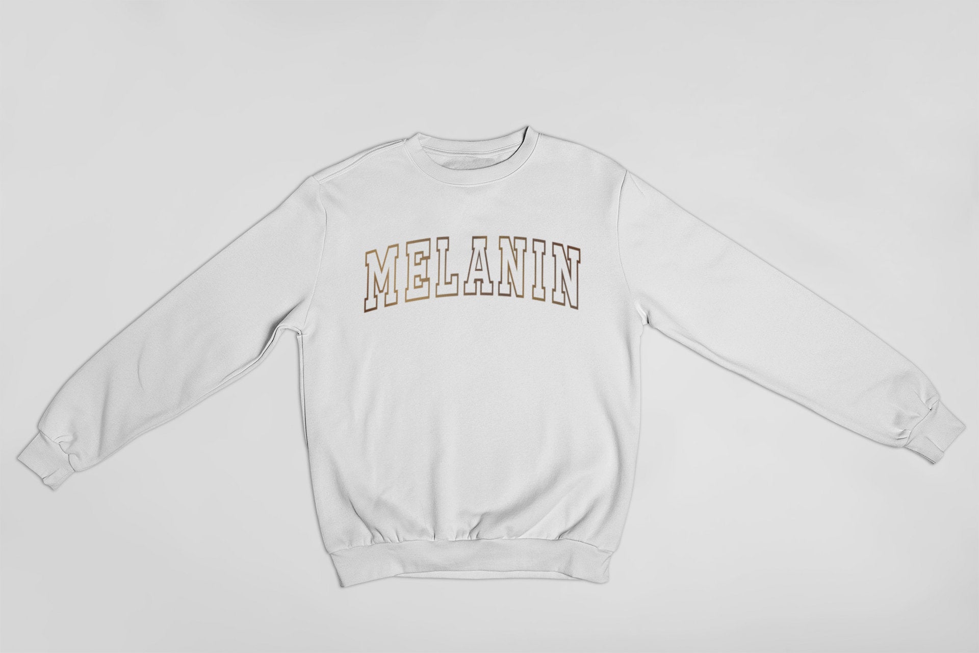 Melanin Sweatshirt S-3Xl | Melanin Brown Holographic Metallic Shirt