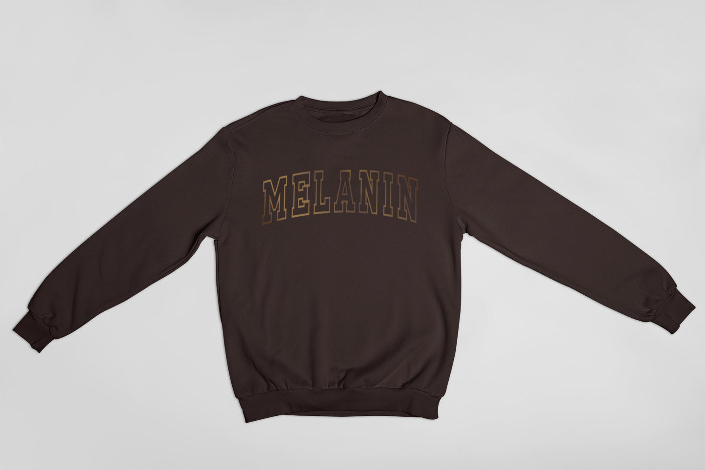 Melanin Sweatshirt S-3Xl | Melanin Brown Holographic Metallic Shirt