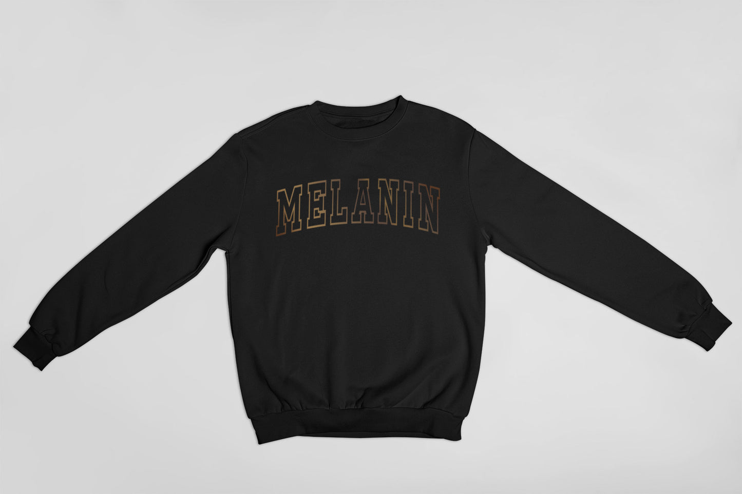 Melanin Sweatshirt S-3Xl | Melanin Brown Holographic Metallic Shirt