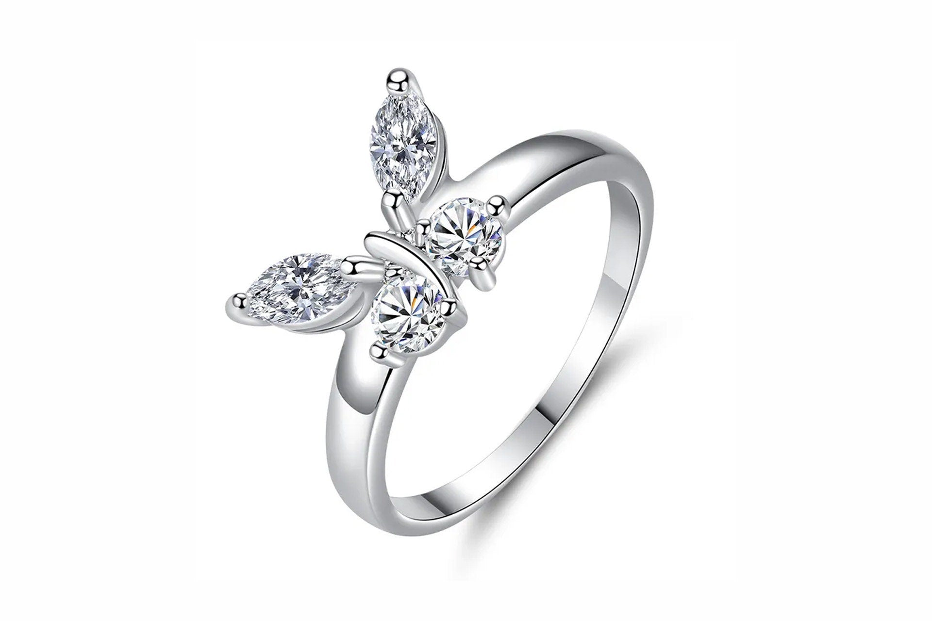 Butterfly Cubic Zirconia Ring | Y2K, Fairycore Aesthetic