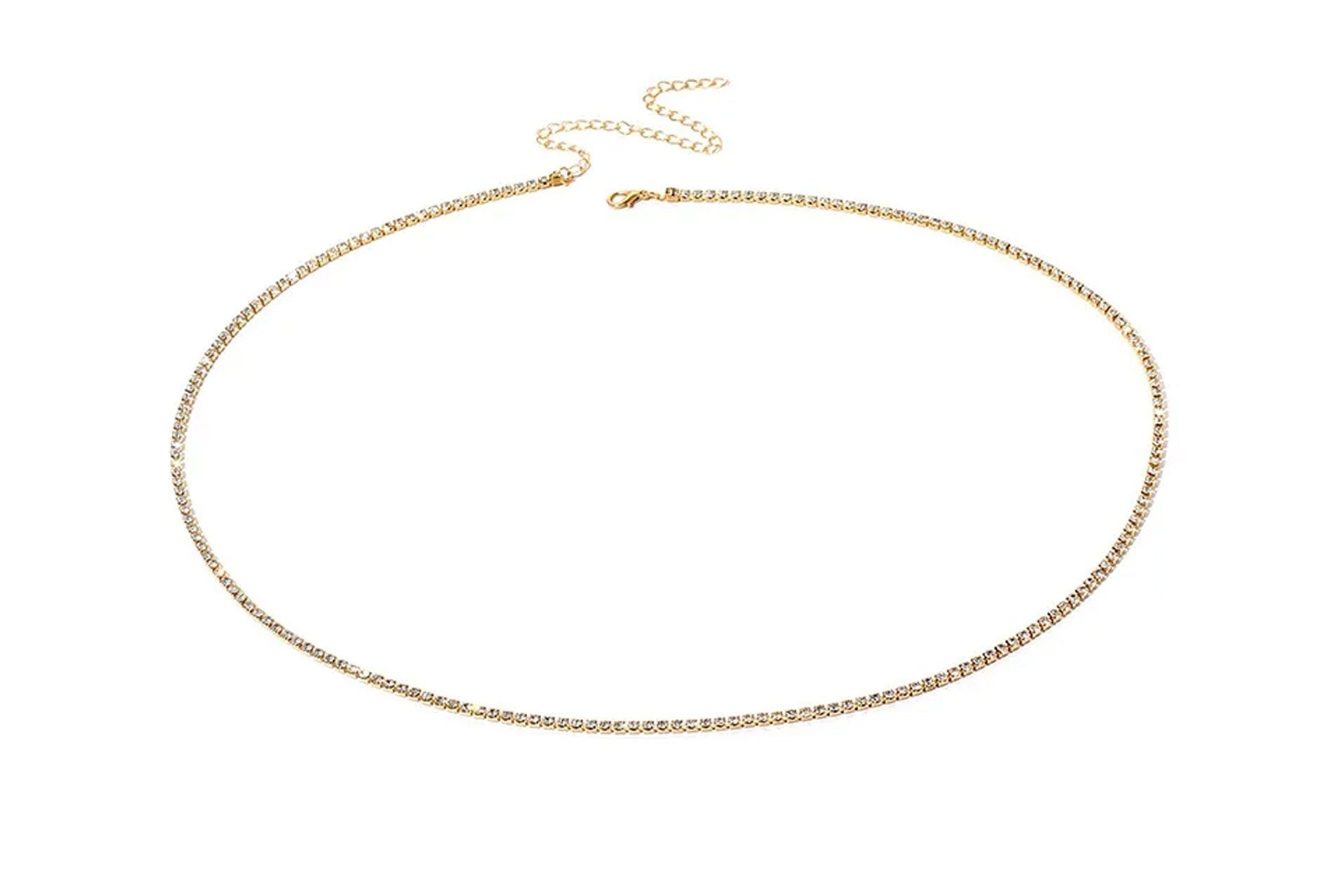 Gold Rhinestone Adjustable Waist Chain | Beach Wear, Luxury