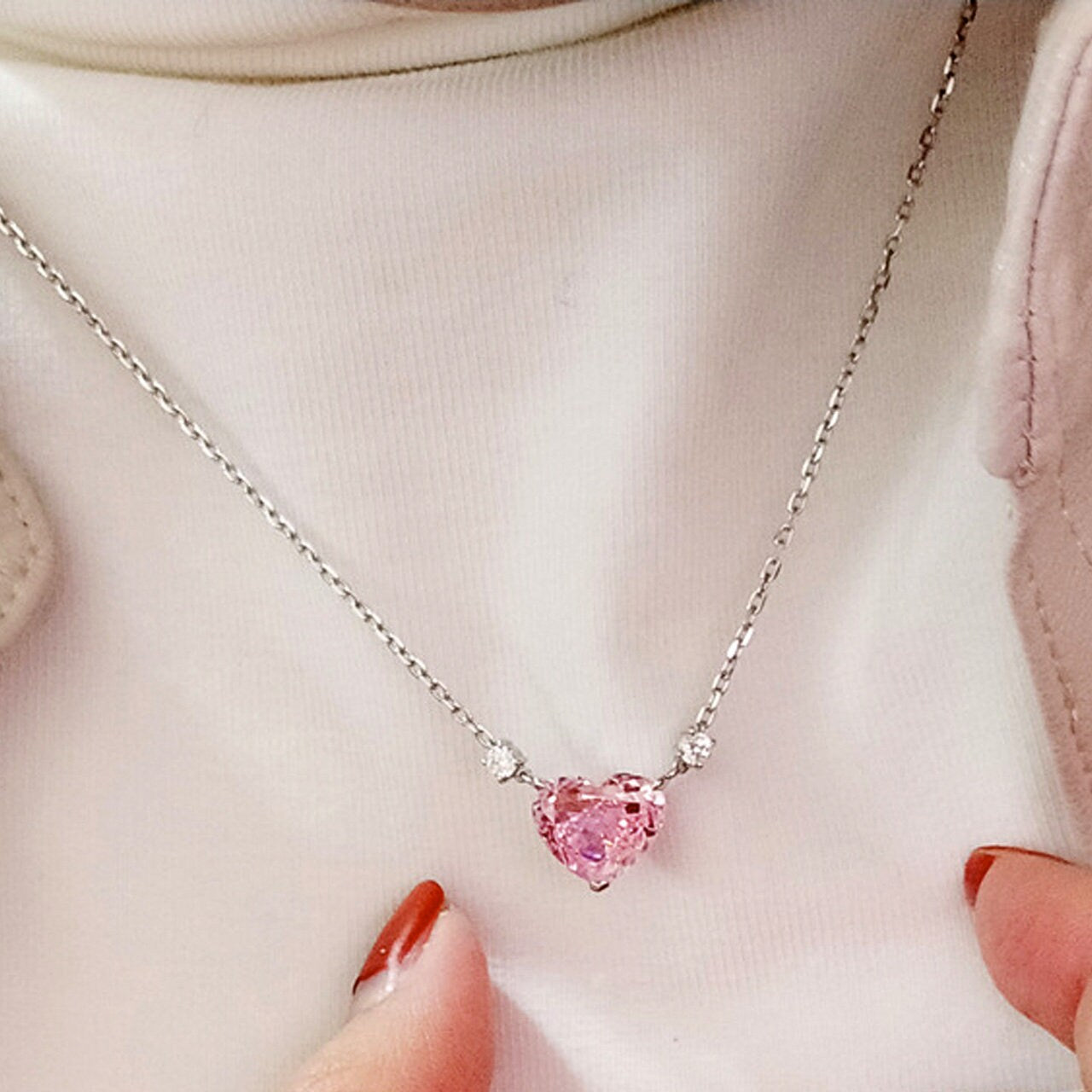 Enchanted Cubic Zirconia Heart Silver Pendant Necklace | Fairycore, Fairytopia, Princesscore